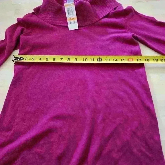 Style&co knit magenta cowl neck tunic top size small - Picture 5 of 8
